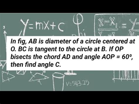 In Fig AB Is Diameter Of A Circle Centered At O BC Is Tangent To The