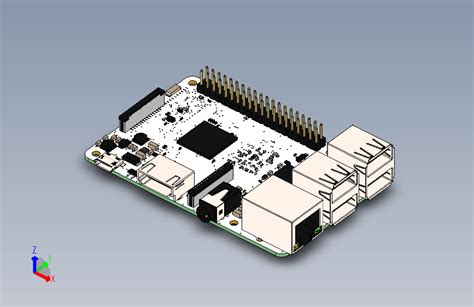 Raspberry Pi 3树莓派3代开发板solidworks 2018模型图纸下载 懒石网