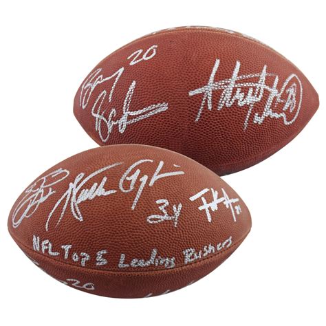 NFL Leading Rushers Signed NFL Football Signed By (5) With Walter ...