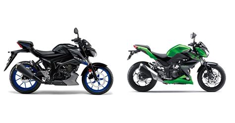 Motorrad Vergleich Suzuki Gsx S125 2023 Vs Kawasaki Z 300 2017