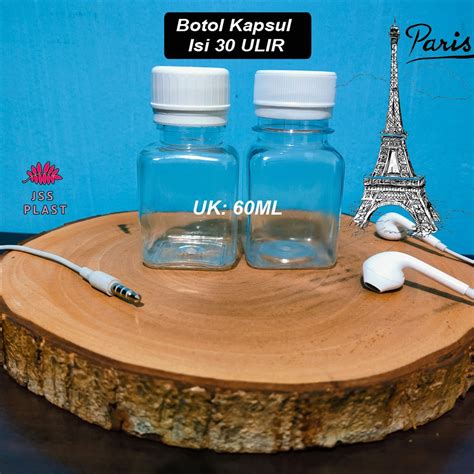 Jual Botol Kapsul Isi Kotak Bening Botol Pelangsing Tutup Uir