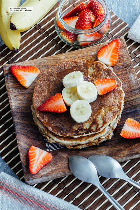 Pancakes De Avena Y Plátano Receta De Desayuno Saludable