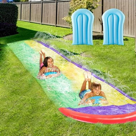 Slip And Slide Water Toys For Backyards Waterslide With 2 Boogie Boards