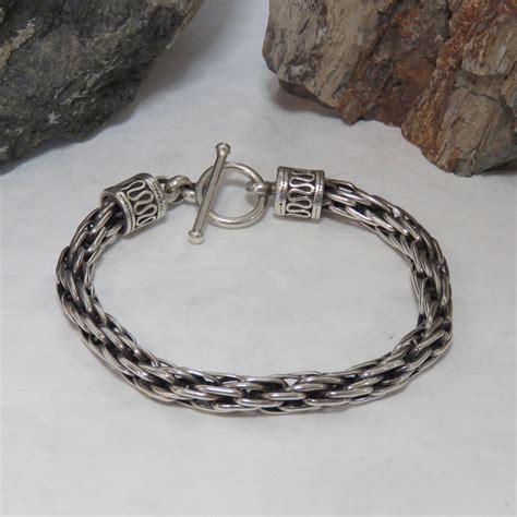 Sterling Silver Chain Bracelet Marked 925 Mens Or Etsy