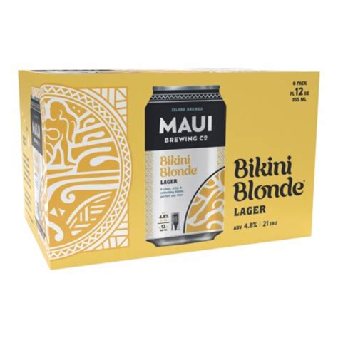 Maui Brewing Co Bikini Blonde Lager Craft Beer 6 Cans 12 Fl Oz Kroger