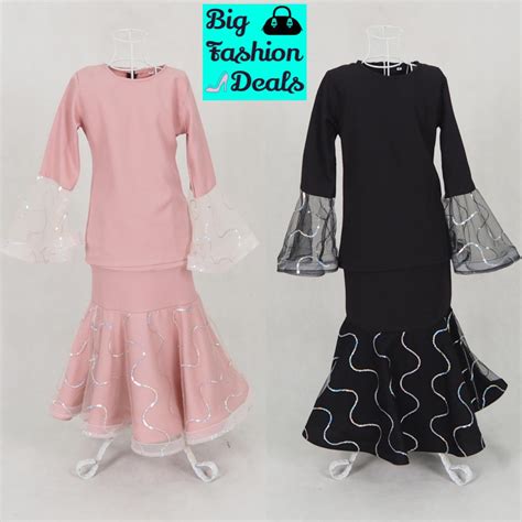 Ready Stock Half Price Stock Baju Kurung Peplum Budak Baju Raya