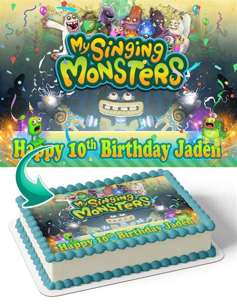 My Singing Monsters Msm Edible Cake Toppers Ediblecakeimage