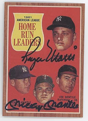 Topps Mickey Mantle Roger Maris Al Home Run Leaders Facsimile