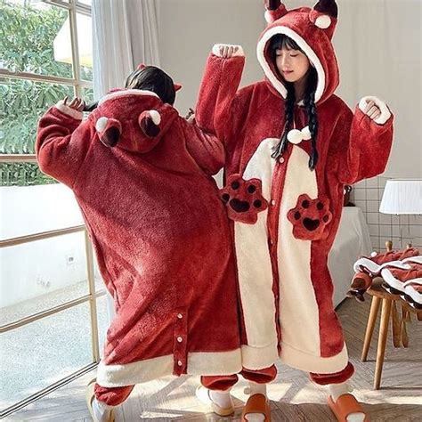 Erwachsene Kigurumi Pyjamas Nachtwäsche Tarnfarben Fuchs Tier Mehre