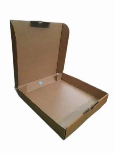 Single Wall 3 Ply Plain Brown Corrugated Pizza Box Capacity Regular