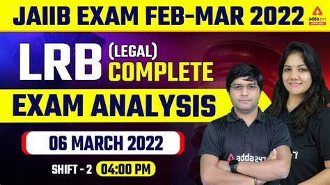 JAIIB FEB MARCH EXAM 2022 LRB Legal Complete Exam Analysis 6 March