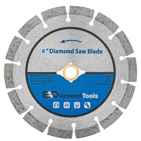 EDiamondTools 6 In General Purpose Segmented Diamond Saw Blades For