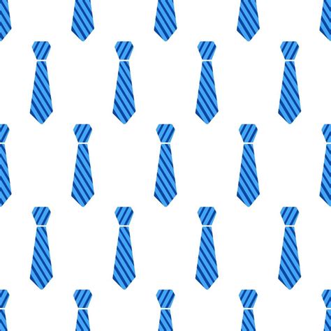 Seamless Pattern With Blue Neckties Flat Style Design Vector