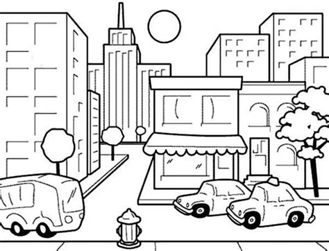 Desenho De Uma Rua De Uma Cidade Para Colorir Desenhos Para Colorir E