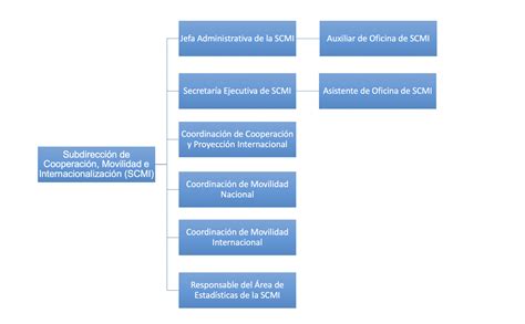 Organigrama Subdirección de Cooperación Movilidad e Internacionalización