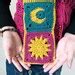 Premade Crochet Sun And Moon Granny Squares Multi Coloured Set Of