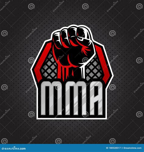 Mma Fight Logo Mixed Martial Arts Vector Logotype Stock Vector