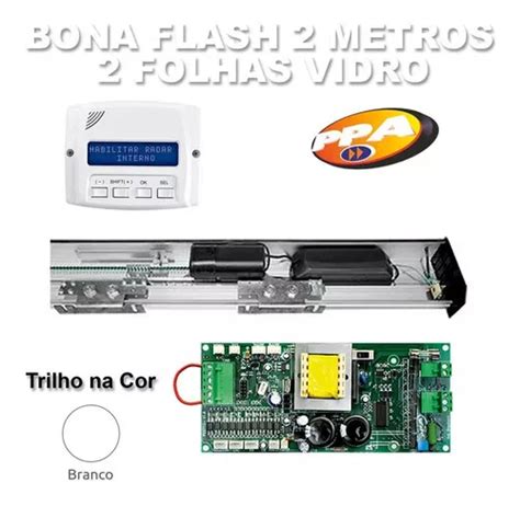 Motor Porta Social Deslizante Ppa Bona Flash Metros Branco Mercadolivre