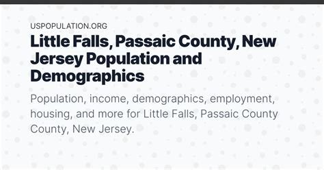 Little Falls Passaic County New Jersey Population Income Demographics Employment Housing