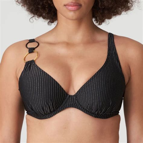 Prima Donna Solta Half Padded Plunge Bikini Top In Black