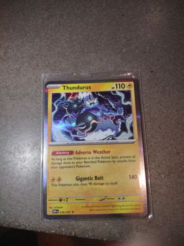 Thundurus Holo Rare 070197 Pokemon Obsidian Flames Nm Ebay