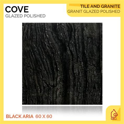 Jual GRANIT COVE 60 X 60 BLACK ARIA GLAZED POLISHED GRANITE TILE