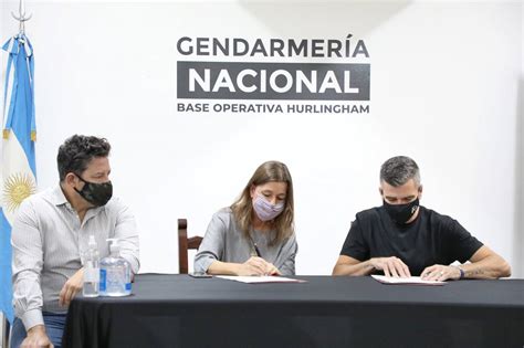 Frederic Y Zabaleta Inauguraron Una Sede De Gendarmería En Hurlingham Y Firmaron Un Convenio