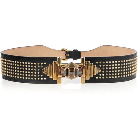 Emilio Pucci Studded Leather Belt Studded Leather Leather Genuine