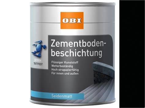 Obi Zementbodenbeschichtung Ral Tiefschwarz Seidenmatt Ml