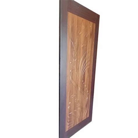 Swing Polished 28mm Brown Solid PVC Multi Membrane Door For Interior