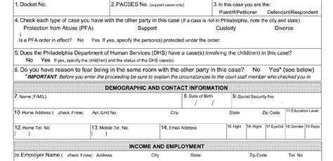 Domestic Relations Information Sheet Pdf Form Formspal