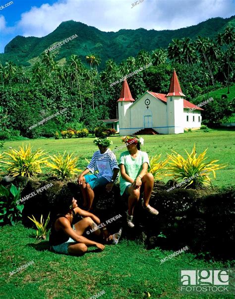 French Polynesia Marquesas Archipelago Nuku Hiva Island Hatiheu Bay