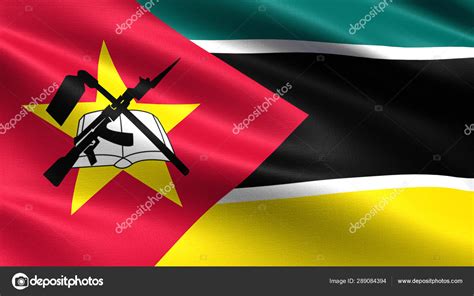 Mozambique Flag Waving Fabric Texture Stock Photo By ©loopflag 289084394