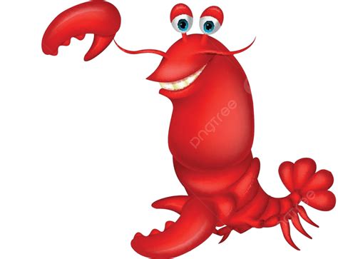 Kartun Lobster Dengan Tanda Kosong Gourmet Hapy Sehat Vektor Gourmet