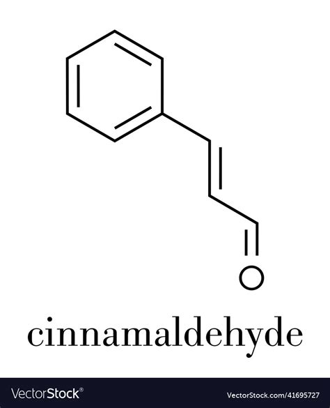 Cinnamaldehyde cinnamic aldehyde cinnamon flavor Vector Image