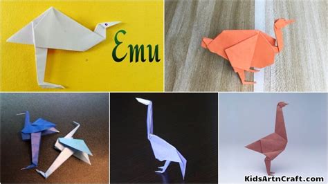 How To Make An Origami Emu With Kids - Kids Art & Craft