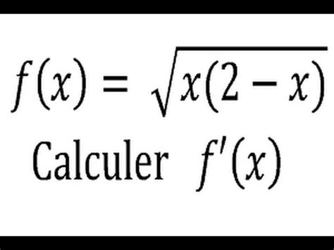 Derivee Avec Racine Re Math Matiques