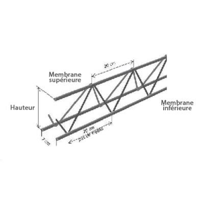 Poutrelle métallique légère SIST Métal Fabrication de treillis