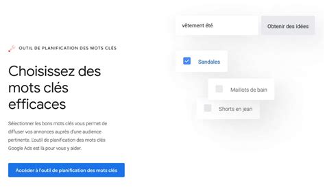 Outil De Planification Des Mots Cl S De Google Do Proviennent Les