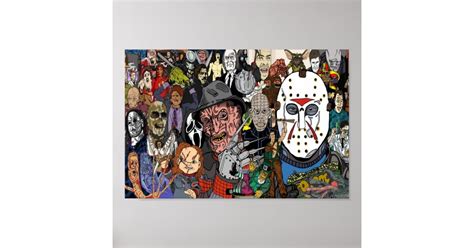 Horror Movies Collage Poster | Zazzle