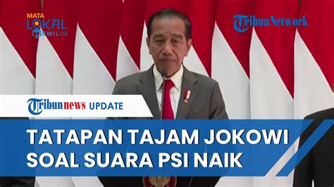 Tatapan Tajam Jokowi Saat Ditanya Suara PSI Melonjak Tanyakan Ke