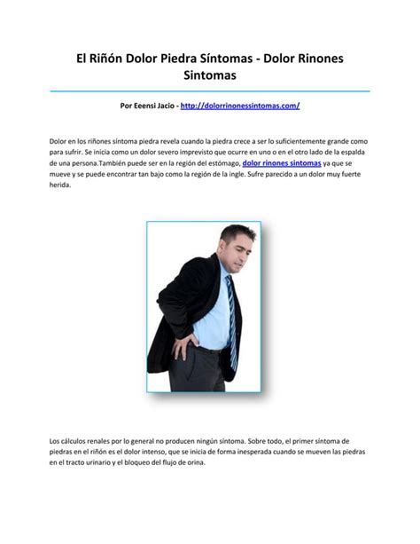 Dolor Rinones Sintomas Pdf