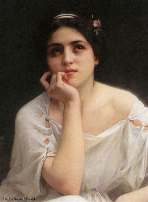 Charles Amable Lenoir Woman Painting Portrait France Art