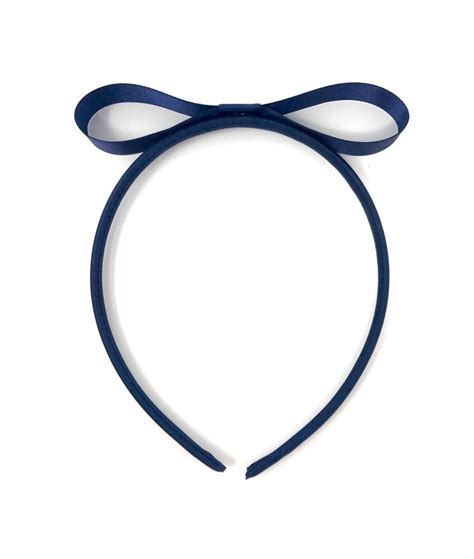 Navy Blue Matilda Style Bow Headband Cazaar