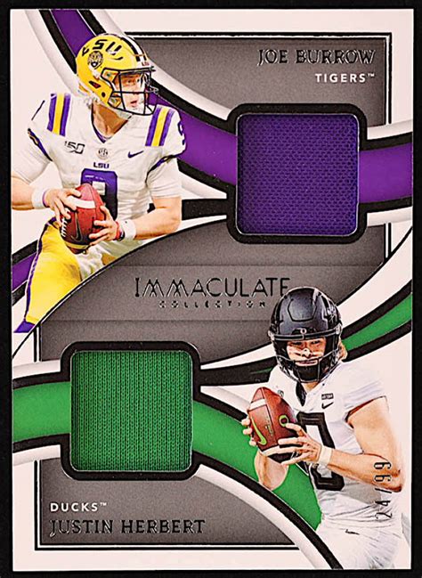 Justin Herbert Joe Burrow 2022 Immaculate Collection Collegiate