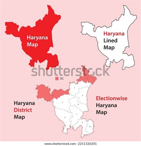 Haryana Map Vector Haryana Map Lined Stock Vector (Royalty Free ...