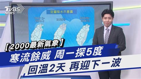 【2000最新氣象】寒流餘威 周一探5度 回溫2天 再迎下一波｜tvbs新聞 Tvbsnews01 Youtube