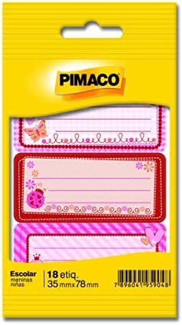 Etiqueta Adesiva Escolar Pimaco BIC Pauta Meninas 886619 18