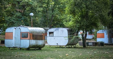 Abandoned Camping Trailers at the Campsite · Free Stock Photo