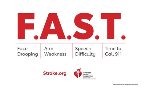 Photo Fast Warning Signs Infographic American Heart Association